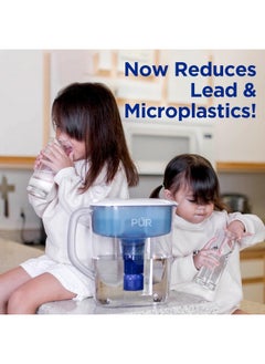 Pur PUR PLUS 7-Cup Water Filter Pitcher with 1 Lead-Reducing PUR Plus Filter, Dishwasher Safe, Powerful Filtration, Filter Change Indicator Light, Smoke, PPT711B  - Image 4