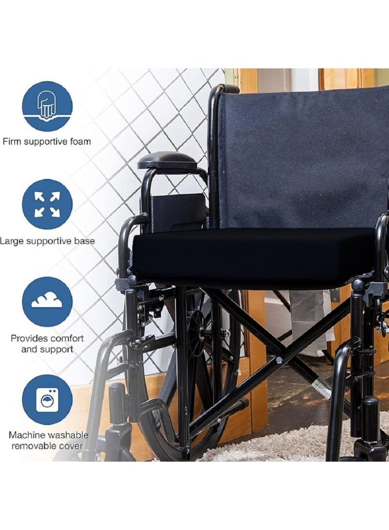 وسادة مقعد أرثوبيدية من رغوة الذاكرة للكرسي المتحرك - دعم قوي للفقرات القطنية وتخفيف آلام عرق النسا والعصعص - جودة عالية لتحسين القوام - عملية وسهلة الاستخدام - Image 2