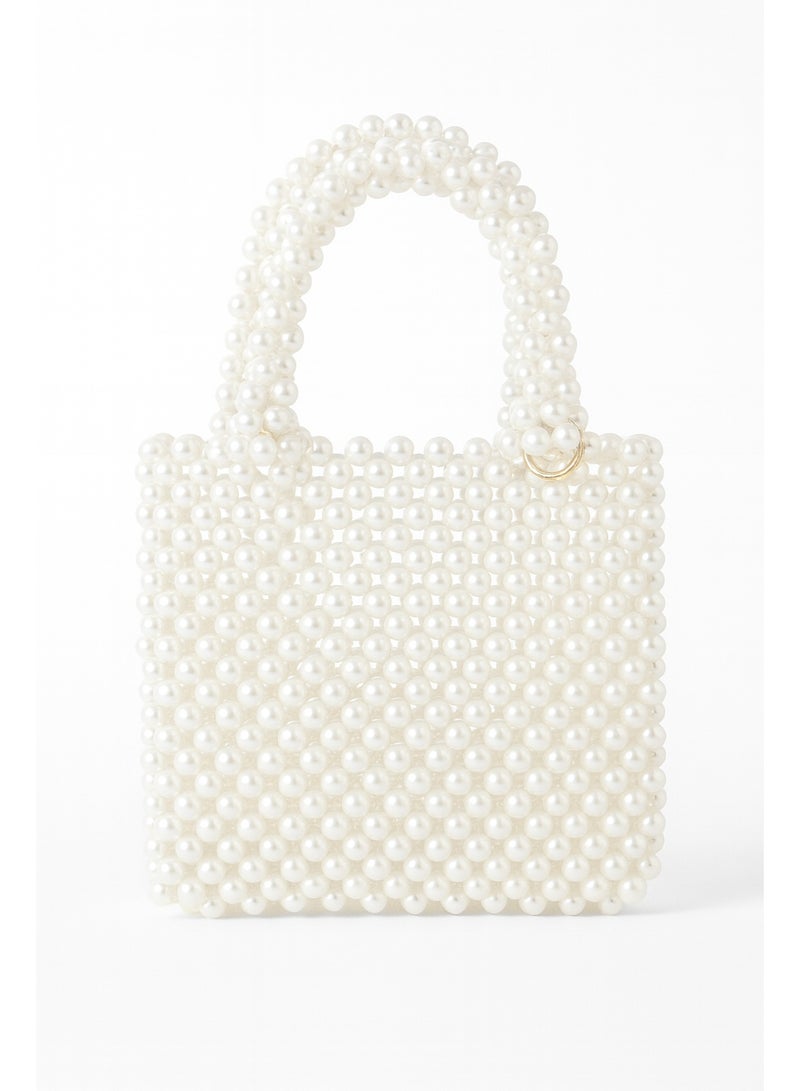 Handmade Pearl Bag – Elegant Women’s Handcrafted Beaded Purse for Parties & Occasions - Image 2