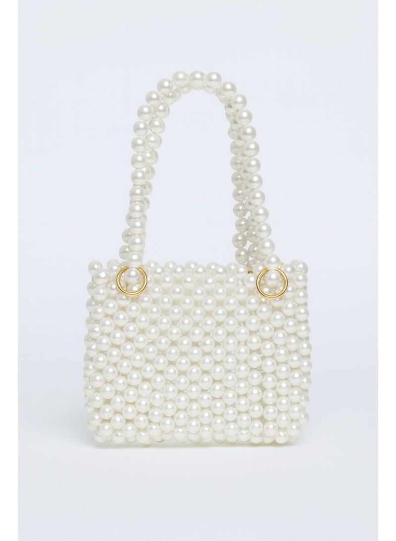 Handmade Pearl Bag – Elegant Women’s Handcrafted Beaded Purse for Parties & Occasions - Image 3