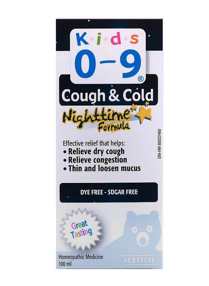 Homeocan - Kids 0-9 Cough & Cold Night Time Formula Syrup 100 mL - Image 1