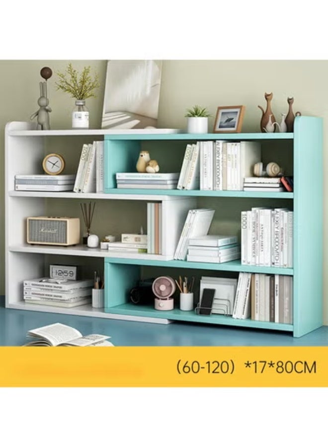 زي سي إم - هابي Adjustable Desktop Bookshelf with 90 Degree Rotation Multi Color Desk Storage Organizer for Home Office and Dormitory - Image 3