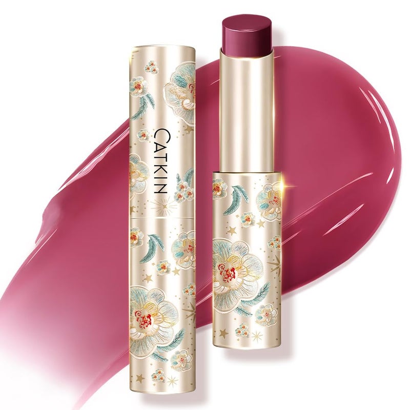 CATKIN Glossy Lip Balm Ultra Hydating Glow Lip Tinted Jelly Plump Melting Balm Shea Butter Repair Soothing For Dry Lips Dewy Finished 012 oz C03 VIOLET