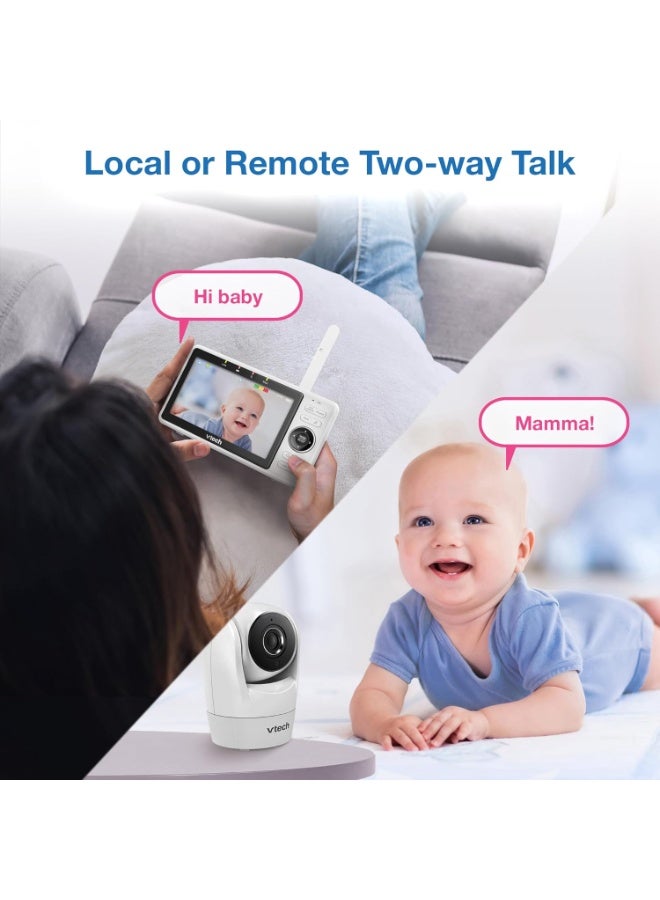 VTech VM901 Smart WiFi Baby Monitor – 1080p Camera, 5" HD Screen, Remote Pan Tilt Zoom, Free App, Night Vision, No Subscription Required - Image 5