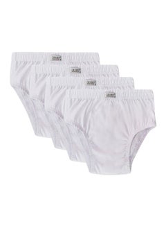 Rayan 4 Pieces Briefs Short Underwear Boy Cotton 100% White  - Image 1