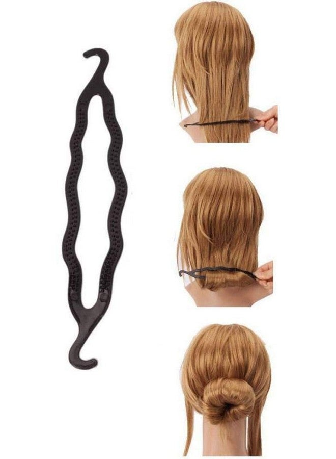 CHANDERKASH Pack Of 3 Hair Donuts | All 3 Different Sizes | Lady Styling Bun Maker | Plate Hair Donut Bun Heart Maker Magic Foam Sponge Hair Styling_Hair Acessories - Image 5