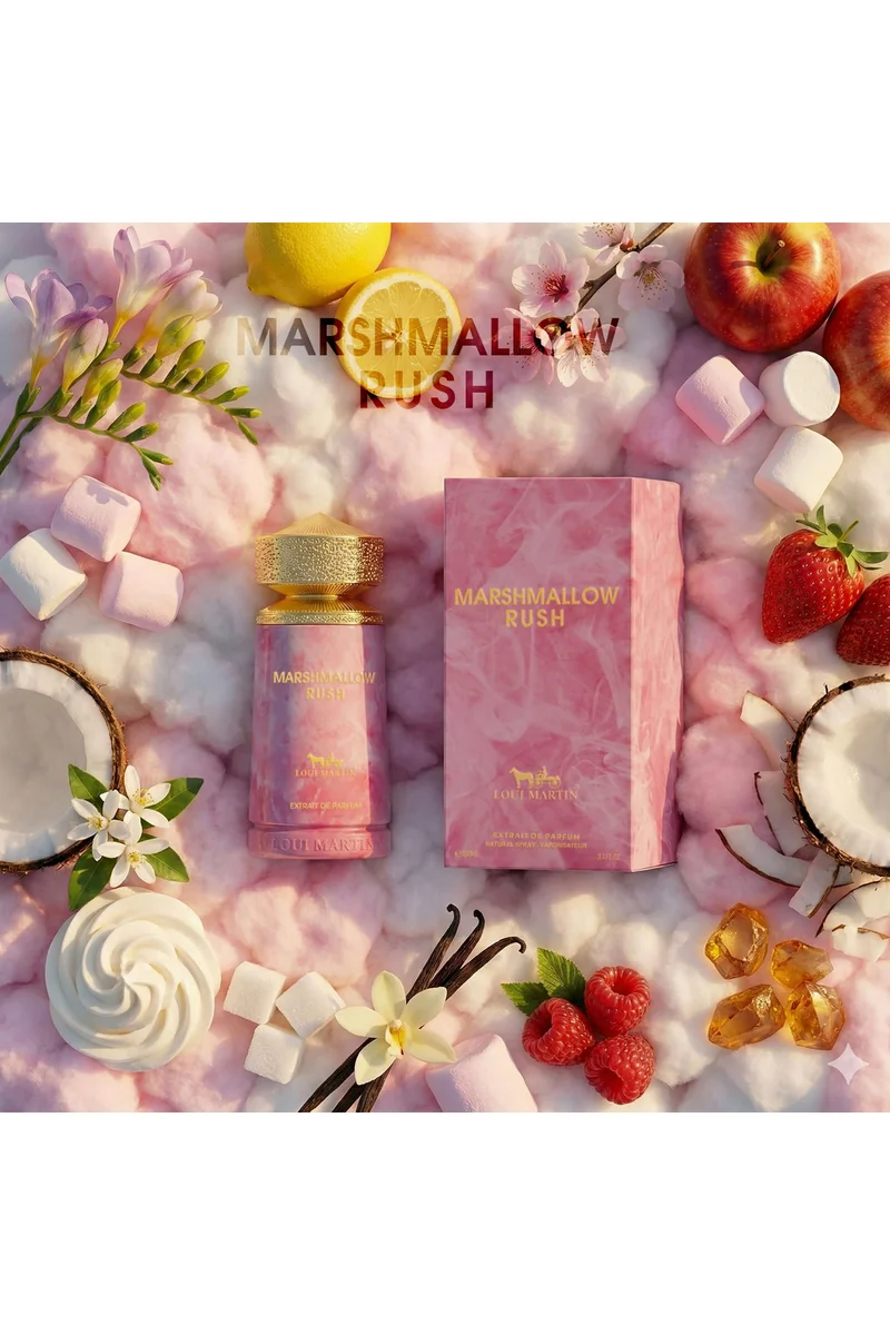Loui Martin Marshmallow Rush Extrait De Parfum 100ml | Sweet Gourmand Fragrance | Soft, Creamy & Playful Perfume