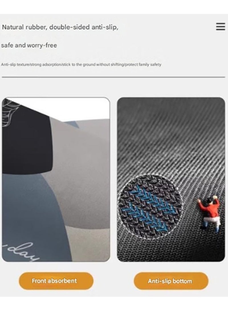 Jingke Quick-drying Absorbent Floor Mats Bathroom Anti-slip Mats Toilet Absorbent Foot Mats Entry-level Mats 40*60cm  031 - Image 3