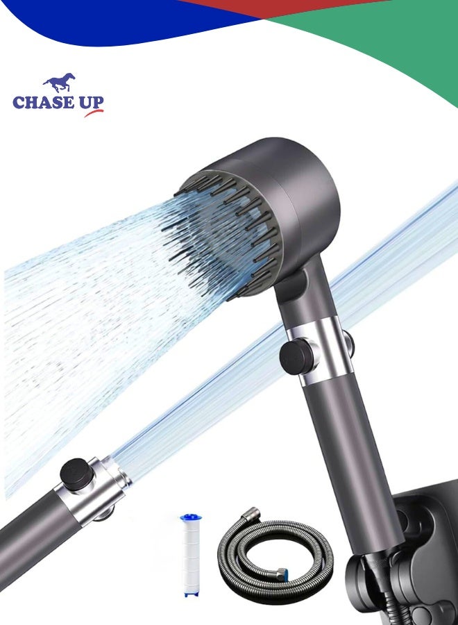 Chase Up Filtered Shower Head with Handheld, High Pressure Water Flow and Multiple Spray Modes Shower Head with Filter, Power Wash for Hard Water, Showerhead with ON/OFF Switch for Pets Bath - Image 1