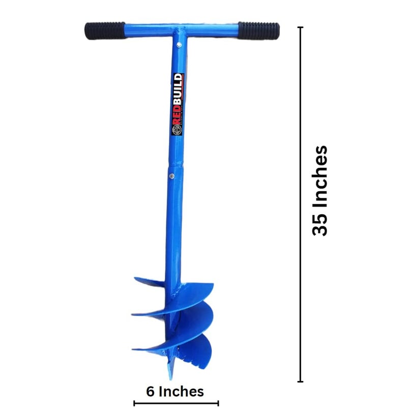 RedBuild Manual Earth Auger Hole Diger (6 Inch) | Post Hole Digger - Image 4