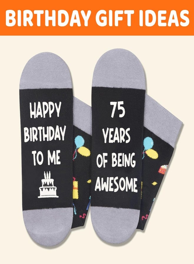 Zmart 75th Birthday Gift Ideas - 75th Birthday Socks for Men Women, Best Gifts for 75 Elderly Dad, 75 Year Old Gifts - Image 4