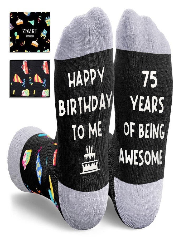 Zmart 75th Birthday Gift Ideas - 75th Birthday Socks for Men Women, Best Gifts for 75 Elderly Dad, 75 Year Old Gifts - Image 1