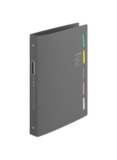 مارومان Clarte B5 حجم 26Ring Binder 5 غطاء نافذة مؤشر مع فواصل 5 علامات تبويب + 10 أوراق أوراق فضفاضة + 1 جيب شفاف رمادي 1 Ea (F31111)  - Image 1