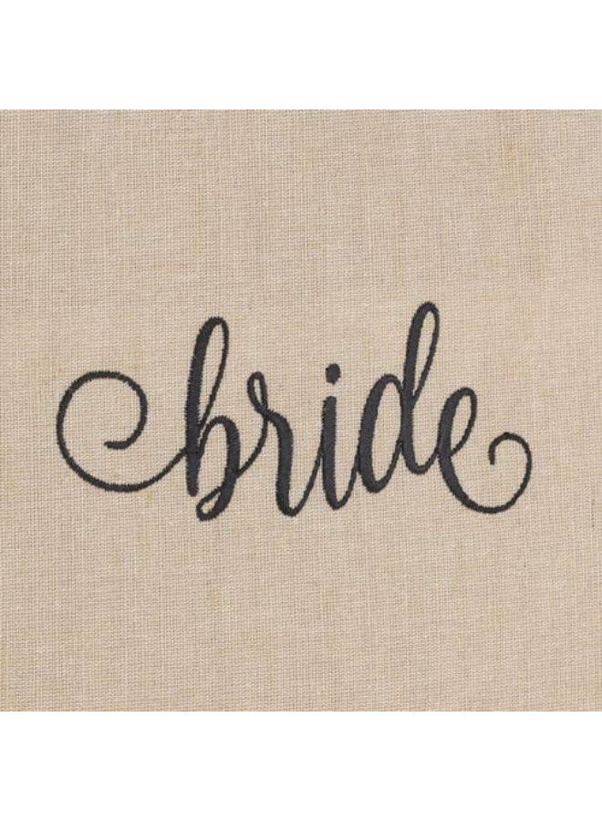 Hortense B. Hewitt Wedding Accessories Lined Natural Jute Tote Bag, 17.5 x 11.5-Inches, Bride - Image 4