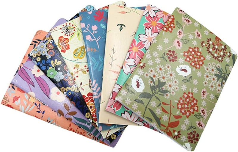ALIMITOPIA 8pcs Mini Notebook Portable Pocket Notebook Journal Steno Memo MiniDaily NotePad,3.5X5 inches,24 sheets,College Ruled Pages(Flower Pattern) - Image 1