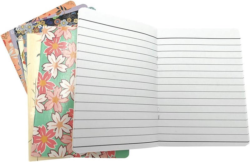 ALIMITOPIA 8pcs Mini Notebook Portable Pocket Notebook Journal Steno Memo MiniDaily NotePad,3.5X5 inches,24 sheets,College Ruled Pages(Flower Pattern) - Image 4
