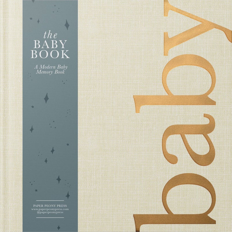 PAPER PEONY PRESS كتاب ذكريات الطفل: كتاب حديث وجميل لتوثيق لحظات خاصة، ومعالم ونمو الطفل من الحمل حتى السنوات الخمس الأولى - Image 1
