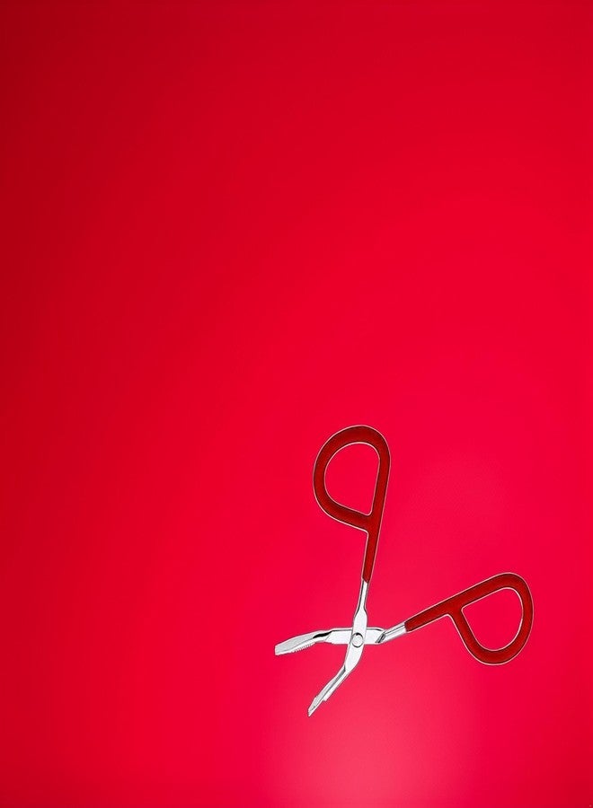 Dwuww 1Pc Red Eyebrow Tweezers Stainless Steel Scissors Shaped Tweezers Slant Tip Tweezer Clip Hair Tweezer Beauty Tool for Women Girl Hair Removal - Image 4