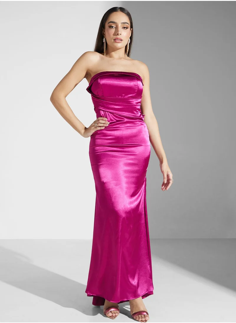 Ella Limited Edition Strapless Satin Dress