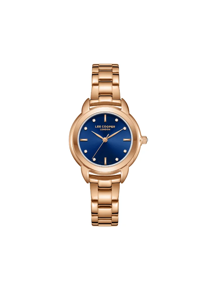 Lee Cooper Lee Cooper LC08024.490 Women's Analog Display Watch & Metal Strap Rose Gold