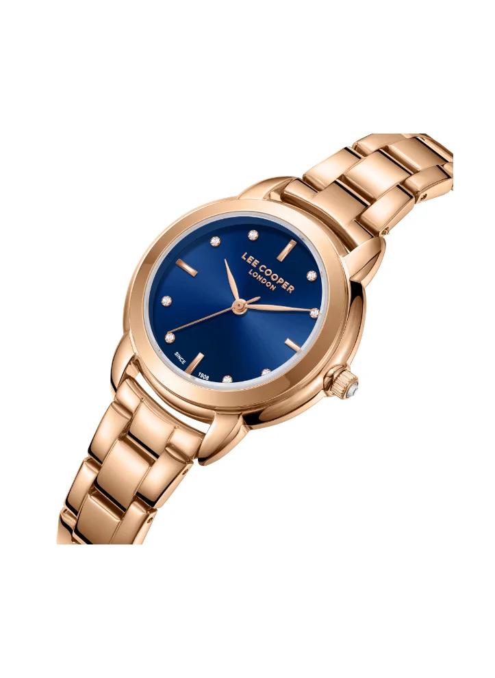 Lee Cooper Lee Cooper LC08024.490 Women's Analog Display Watch & Metal Strap Rose Gold