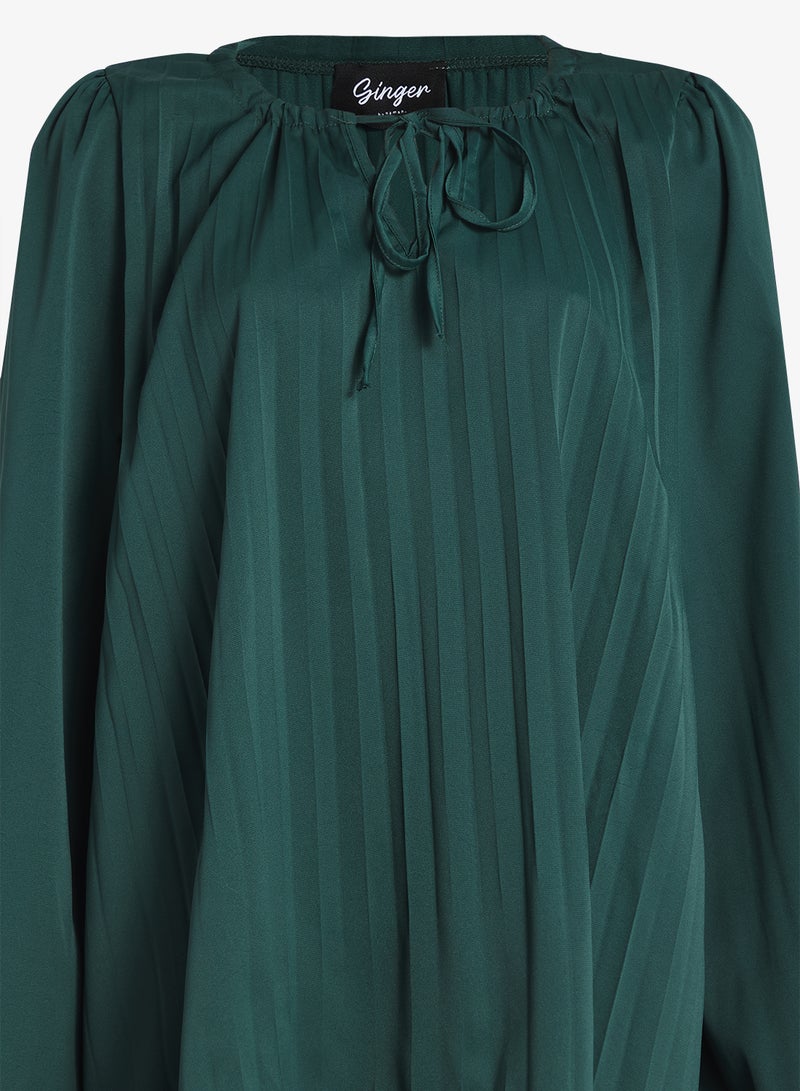 جينجر بلس بلوزة بأكمام طويلة مطوية - Image 4