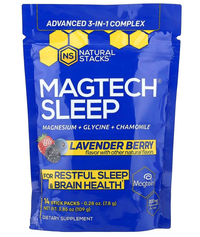 Natural Stacks Magtech® Sleep Lavender Berry 14 Stick Packs 0.28 oz (7.8 g) Each