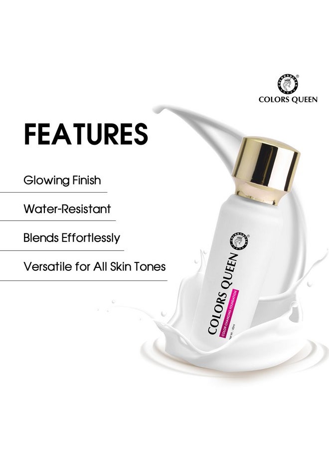 COLORS QUEEN - Color Changing Foundation - 40Ml | Flawless Color Changing Foundation With Satin Finish, Makeup Base Moisturizing, Long Lasting Waterproof Liquid Foundation For Face Makeup - Image 1