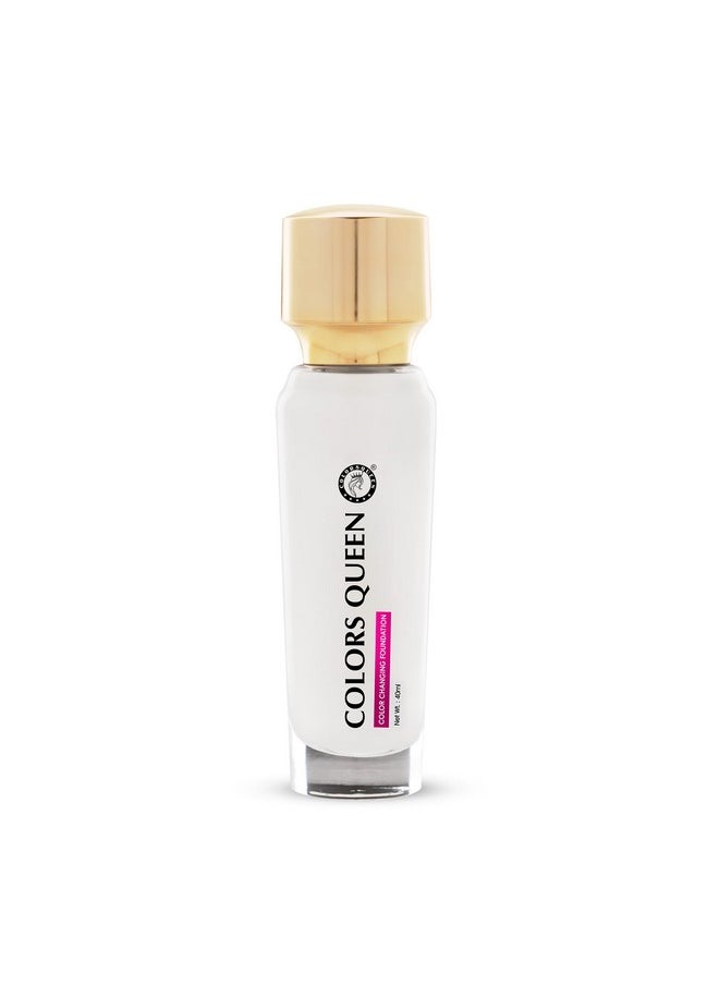 COLORS QUEEN - Color Changing Foundation - 40Ml | Flawless Color Changing Foundation With Satin Finish, Makeup Base Moisturizing, Long Lasting Waterproof Liquid Foundation For Face Makeup - Image 1
