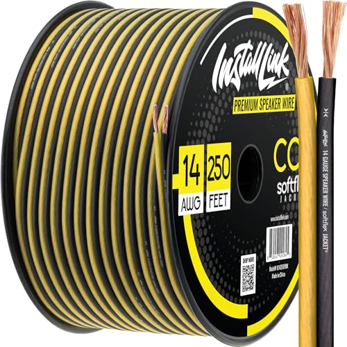 Install Link 14 AWG Gauge Speaker Wire Cable (250 Feet) Stereo, Car or Home Theater (CCA) - Image 1
