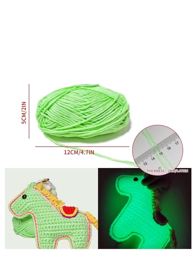 بلان A بكرة الصوف المضيئة ، محبي التريكو والكرافت يمكنهم الاستمتاع بتجربة فريدة مع الخيوط المضيئة التي تساعدهم في خلق أشياء ملونة ومب (ليموني) - Image 3