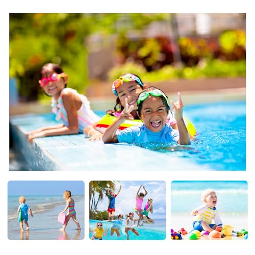 Ubestyle Baby Boys and Girls UPF 50+ Long Sleeve Zip Rash Guard Toddler Swim Shirt Top Quick Dry Sun Protection (UBT4001WHITE4T) - Image 5