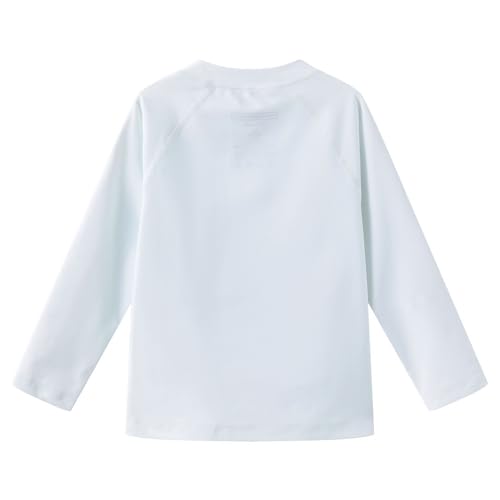 Ubestyle Baby Boys and Girls UPF 50+ Long Sleeve Zip Rash Guard Toddler Swim Shirt Top Quick Dry Sun Protection (UBT4001WHITE4T) - Image 2