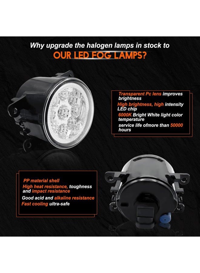 qobsos Fog Light Lamp 3.5 Inch Pair For 2015-2018 Jeep Renegade Clear Lens Bumper Replacement,45W,6000k,pack of 2 - Image 3