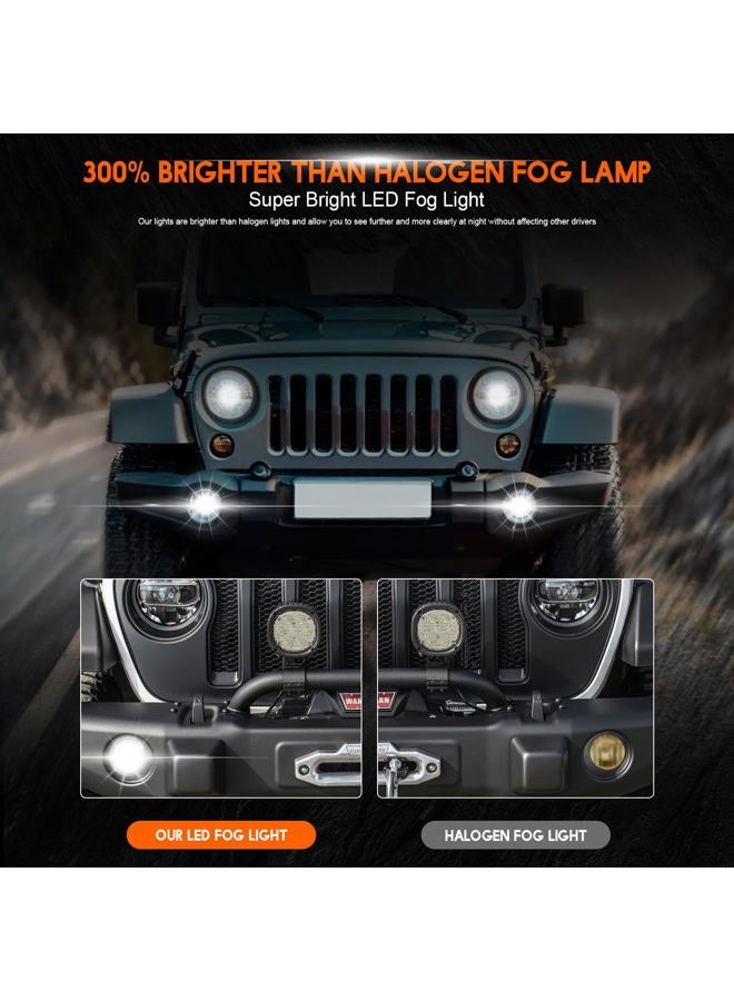 qobsos Fog Light Lamp 3.5 Inch Pair For 2015-2018 Jeep Renegade Clear Lens Bumper Replacement,45W,6000k,pack of 2 - Image 2