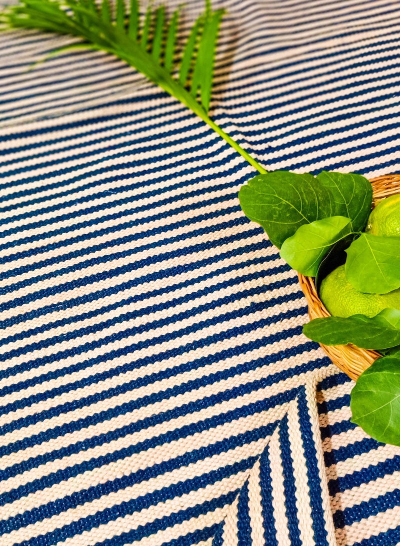 OJARIYA Bijai Handwoven 100 Percent Dhurrie / Cotton Rug 121 X 182 Cm Multicoloured  - Image 2