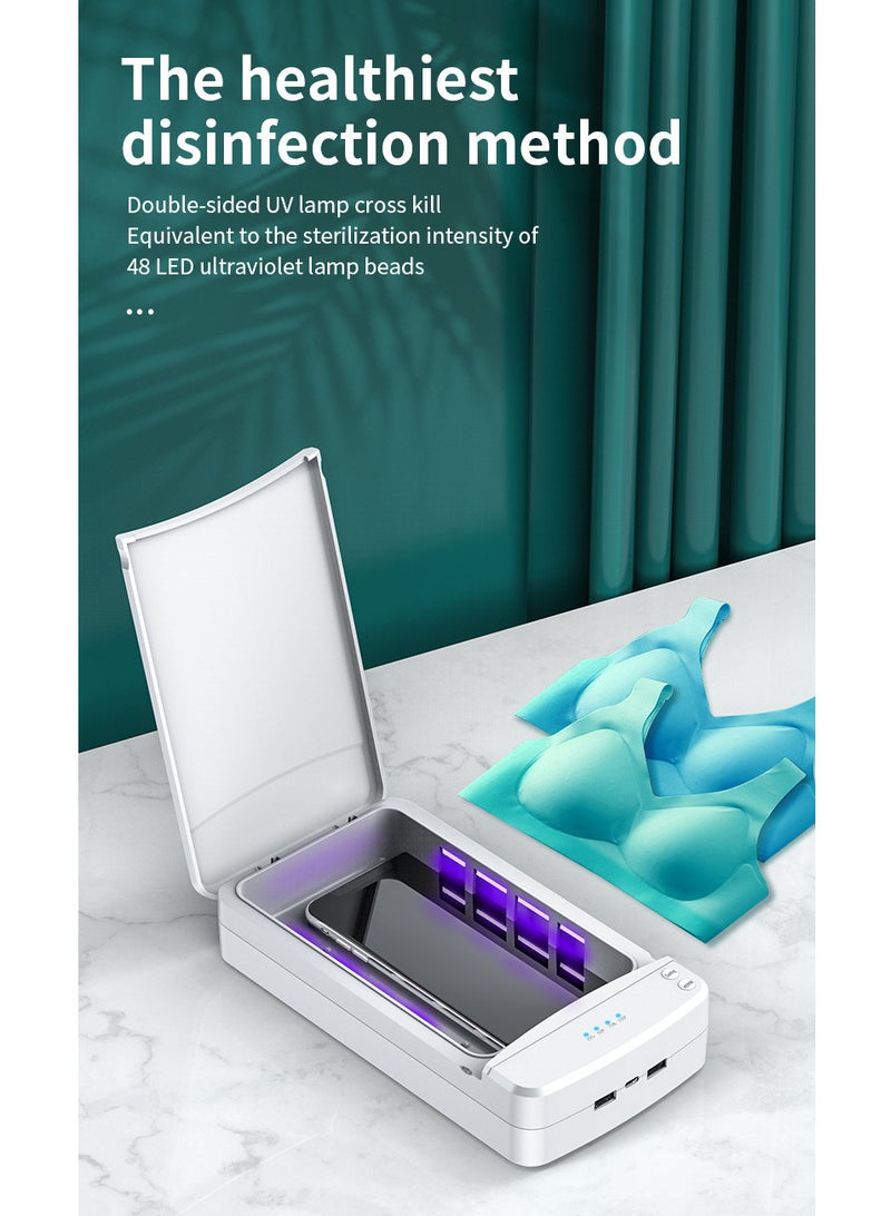 Intelligent Ultraviolet Sterilizer: Disinfects Toothbrush Heads, Dentures, Phones, Glasses, Watches, Jewelry, Makeup Brushes - USB Powered, ABS Material, No Battery Included