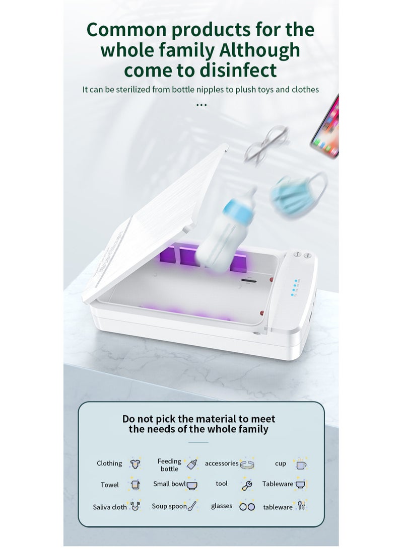 Intelligent Ultraviolet Sterilizer: Disinfects Toothbrush Heads, Dentures, Phones, Glasses, Watches, Jewelry, Makeup Brushes - USB Powered, ABS Material, No Battery Included