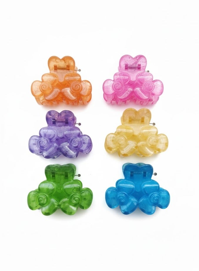 Dantiya 6 Pcs Hair Claw Clips for Women & Girls – Non-Slip Strong Hold Plastic with Metal Spring, Jaw Clips for Thick or Medium Hair, Durable Small Hair Accessories for Styling, Pinning Bangs, Buns & Everyday Hairstyles (Multi-Color) - Image 1