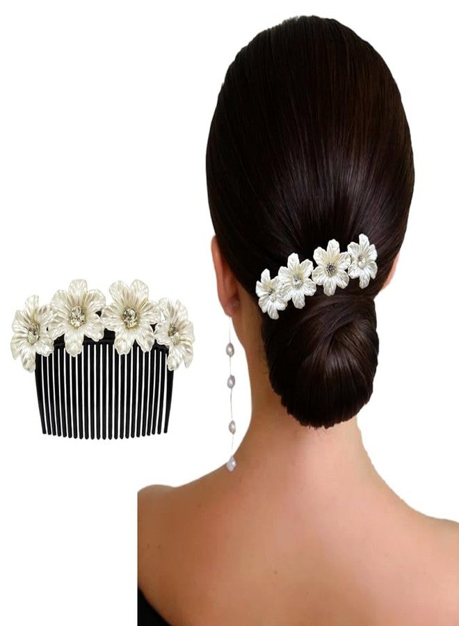 Hair Flare Artificial Flower Made Hair Accessories And Comb Hair Pin for Women - 2724 Pack of 1 - Image 1