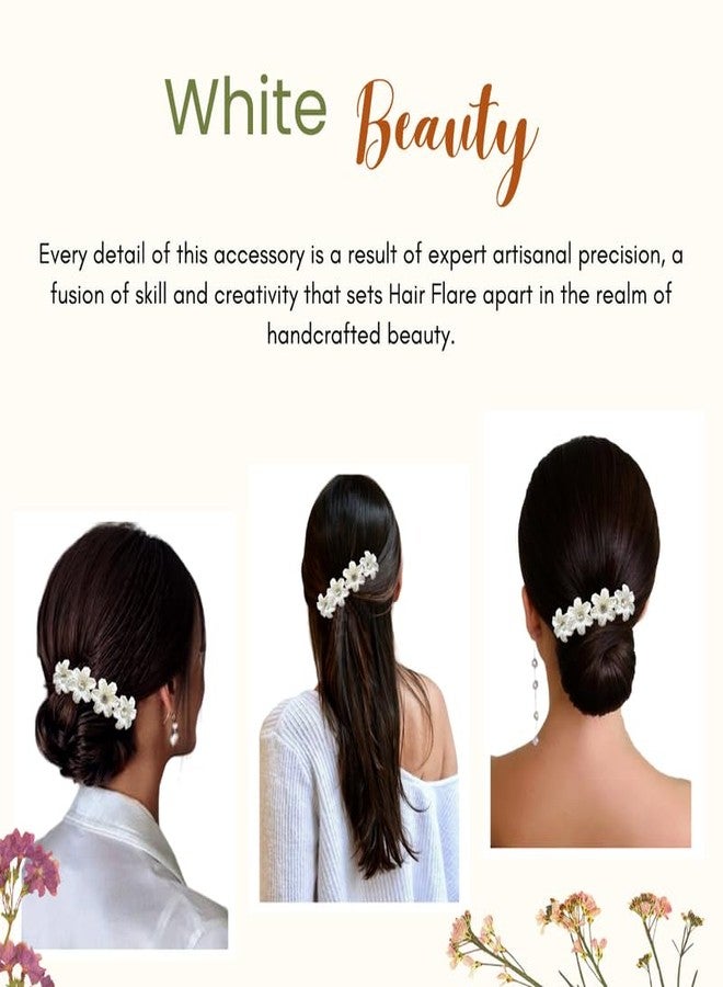 Hair Flare Artificial Flower Made Hair Accessories And Comb Hair Pin for Women - 2724 Pack of 1 - Image 4