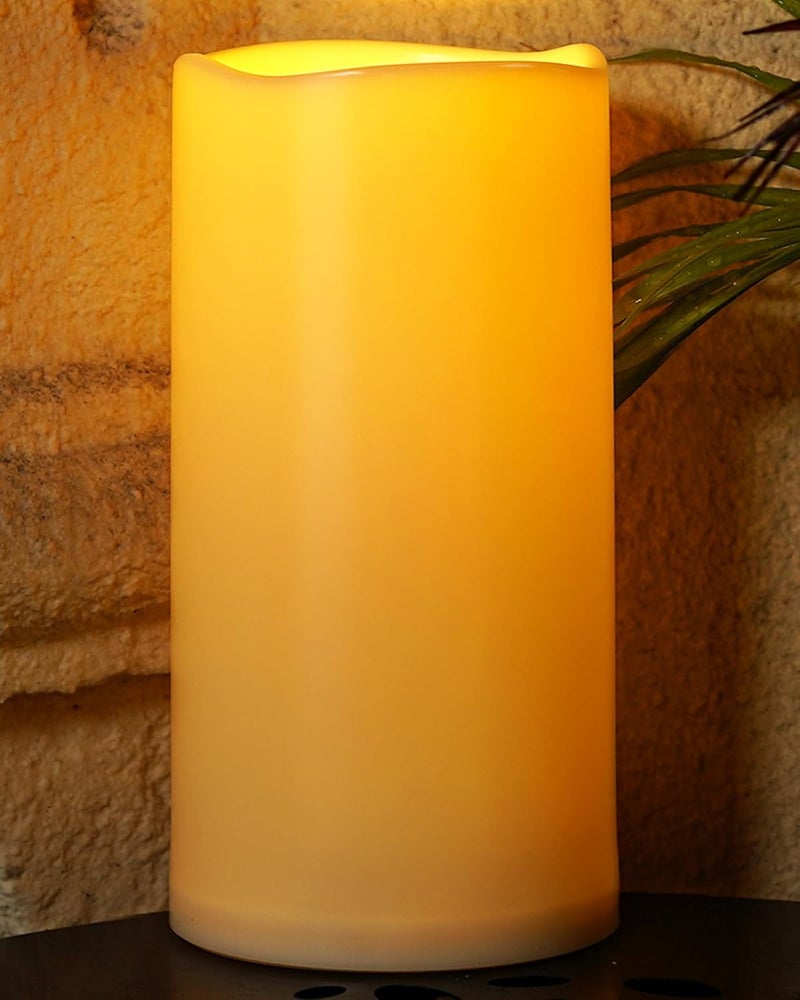 Homemory 6" x 12" Extra Large Outdoor Waterproof Candle with Auto 6-Hour Timer - Image 1