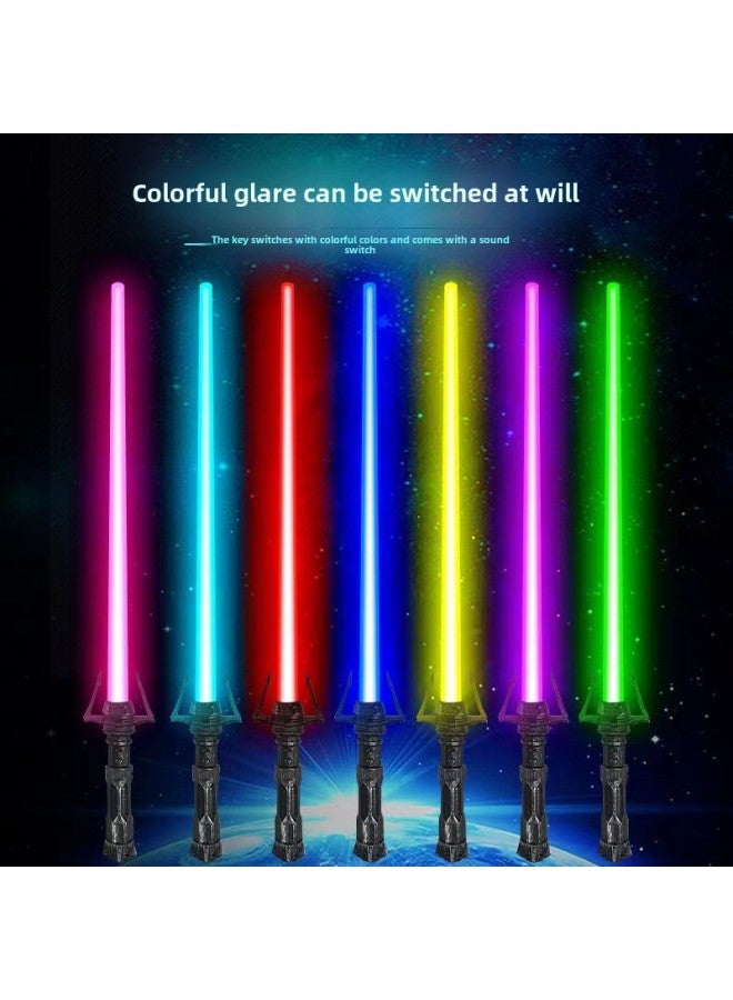 Laser Sword Retractable Lightsaber Two-in-one Seven-color Flash Stick Stall Export Special Logo-Color:18 Lights/red + Blue (audible)-no Battery  - Image 4