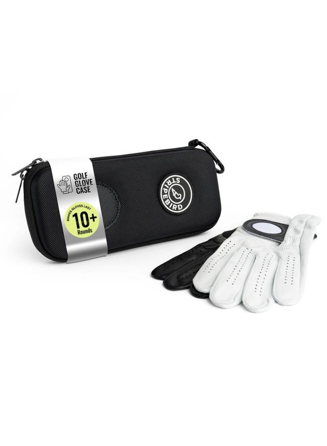 Stripebird Original Performance Golf Glove Holder Case (Stealth Black) - Protect and Keep Golf Gloves Dry - Moisture Free Storage - Organizer Case - Image 1