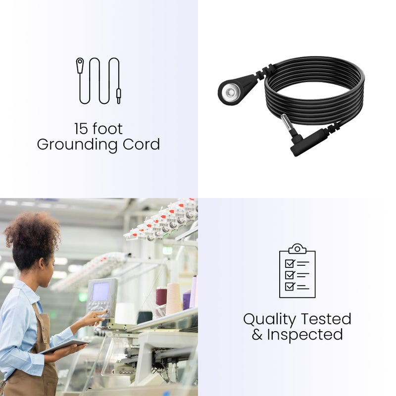 Hooga Grounding Pillow Case  Queen Size Earth Connected Pillowcase  Bedding. Improve Sleep  Energy  Inflammation  Snoring. 94% Organic Cotton  6% Silver Fiber  20x30 Size. Off White - Image 3