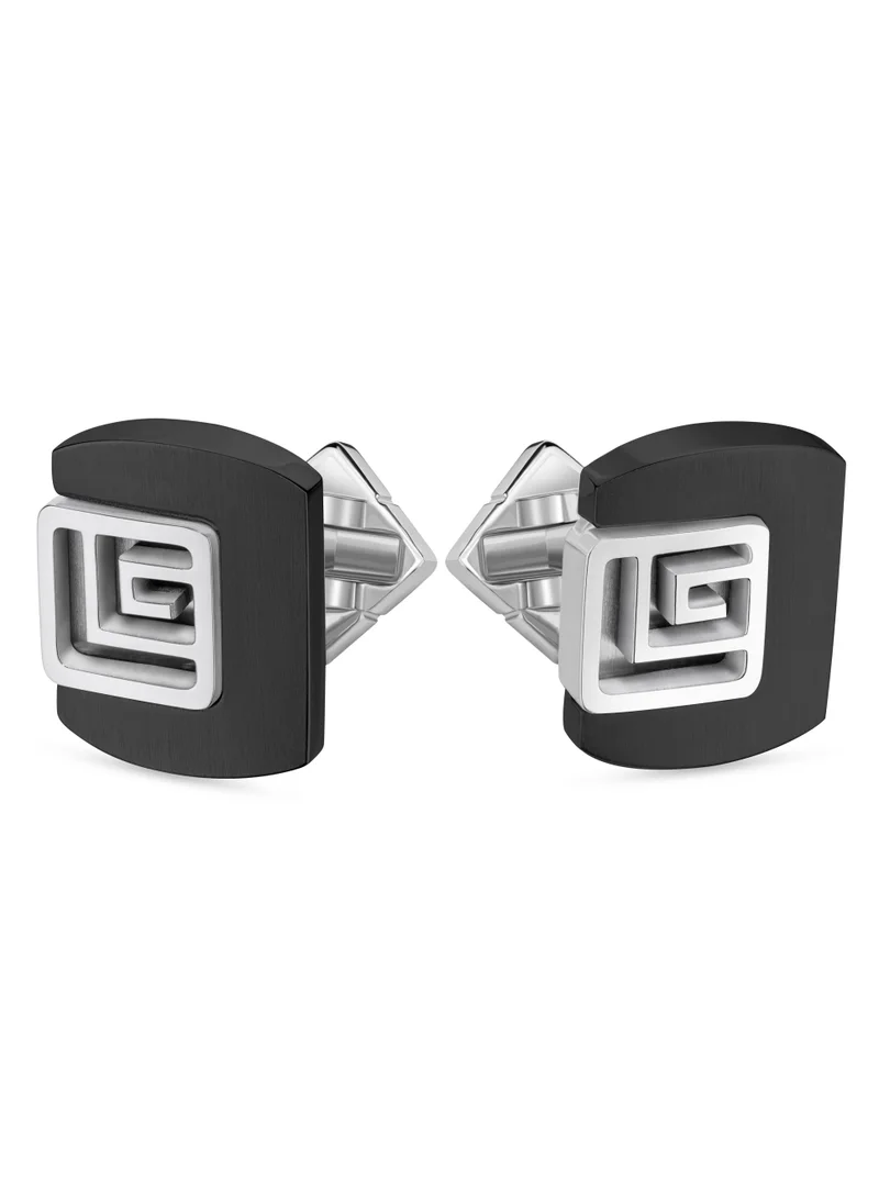 Guy Laroche Thibault Stainless Steel Silver Cufflinks For Men