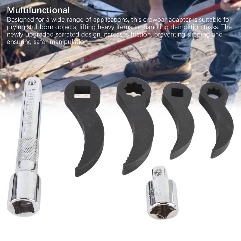 Half Shaft Removal Tool Set CrV Steel Stepless Ratcheting Adapter Head - Heavy Duty Crowbar Adapter Head Repair Kit for Automotive Driveshaft Tasks - Image 5