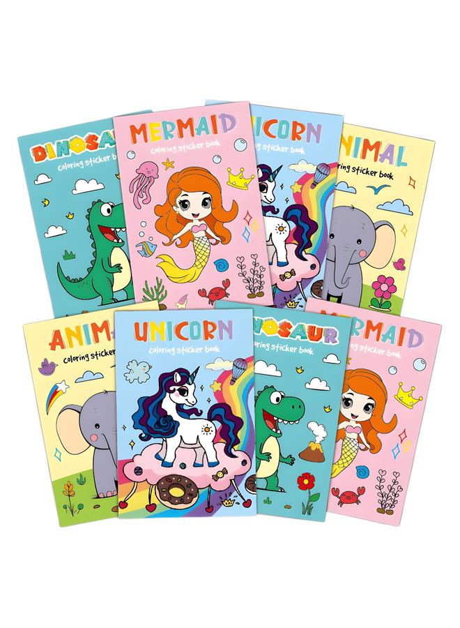 Bluejw Cross-border New With Sticker Coloring Picture Book Children's Cartoon Animal Coloring Book Thickened Festive Activities Fun Party - Image 1