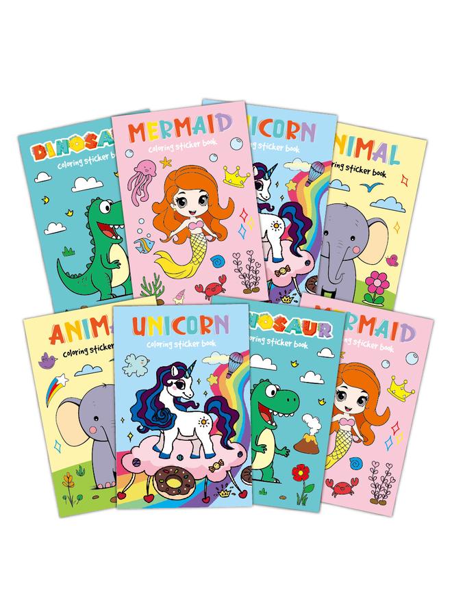 Bluejw Cross-border New With Sticker Coloring Picture Book Children's Cartoon Animal Coloring Book Thickened Festive Activities Fun Party - Image 2