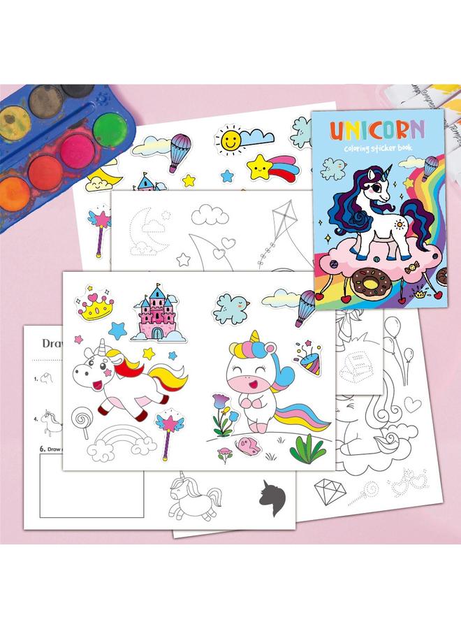 Bluejw Cross-border New With Sticker Coloring Picture Book Children's Cartoon Animal Coloring Book Thickened Festive Activities Fun Party - Image 3